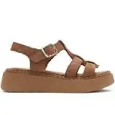 Derimod Kadın Pudra Bilekten Tokalı Kalın Tabanlı Süet Deri Comfort Sandalet 25SFD343010