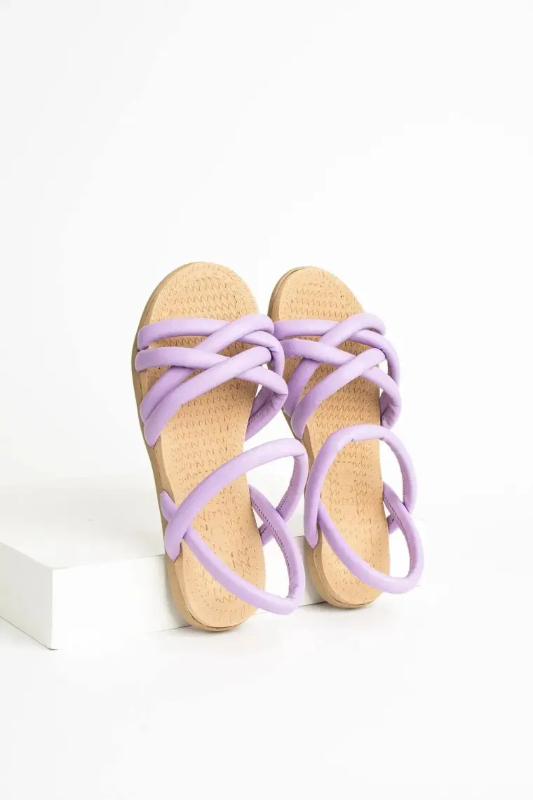 Pembe Potin Rahat Taban Kadın Sandalet 41-25-22