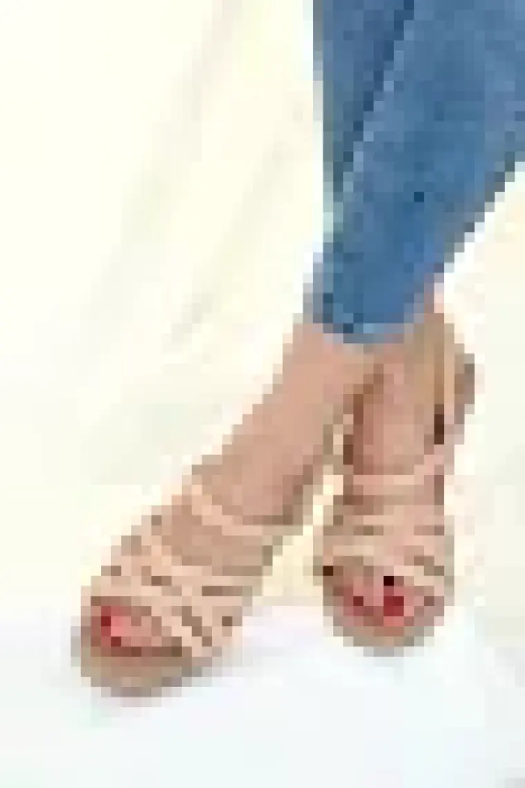 Pembe Potin Rahat Taban Kadın Sandalet 41-25-22
