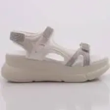 DGN 4940 Kadın Kalın Taban Silver Taşlı Cırtlı Sandalet