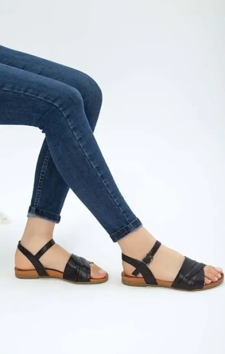 Tamer Tanca Kadın Derı Sandalet Sandalet 766 0266 Byn Sndlt 21