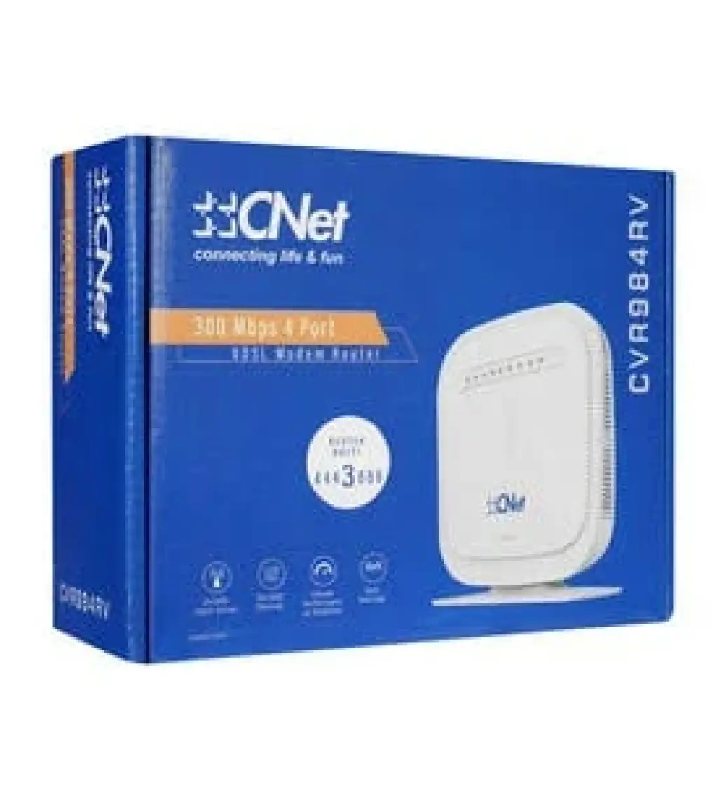 Cnet CVR984RV Adsl2 / Vdsl2 300MBPS 4 Port Modem Router CVR984RV