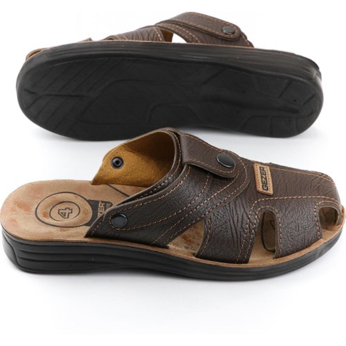 Gezer Yazlık Erkek Çıtçıtlı Ayarlanabilir  Terlik-Sandalet
