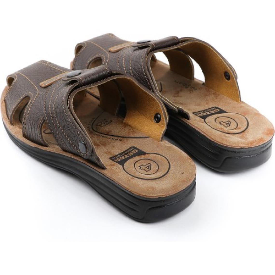 Gezer Yazlık Erkek Çıtçıtlı Ayarlanabilir  Terlik-Sandalet