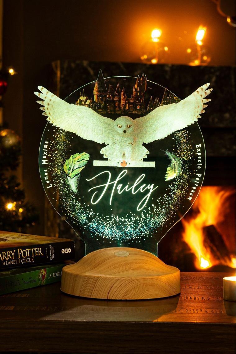 Harry Potter Hogwarts Hedwig Led Lamba, Hediye Baykuş Gece Lambası