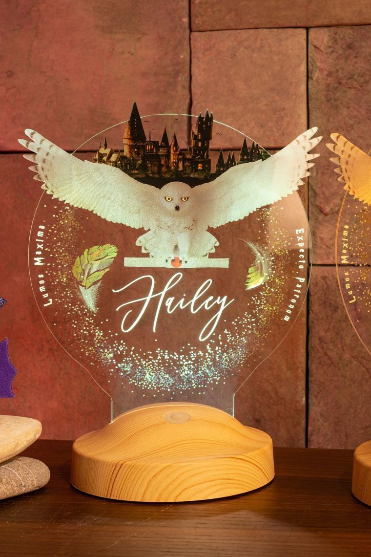 Harry Potter Hogwarts Hedwig Led Lamba, Hediye Baykuş Gece Lambası