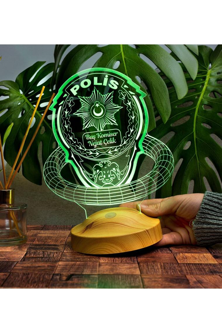 Polise Hediye, Polis Temalı Led Lamba, Komiser Hediyesi Lambası, Polis Haftası Hediyesi