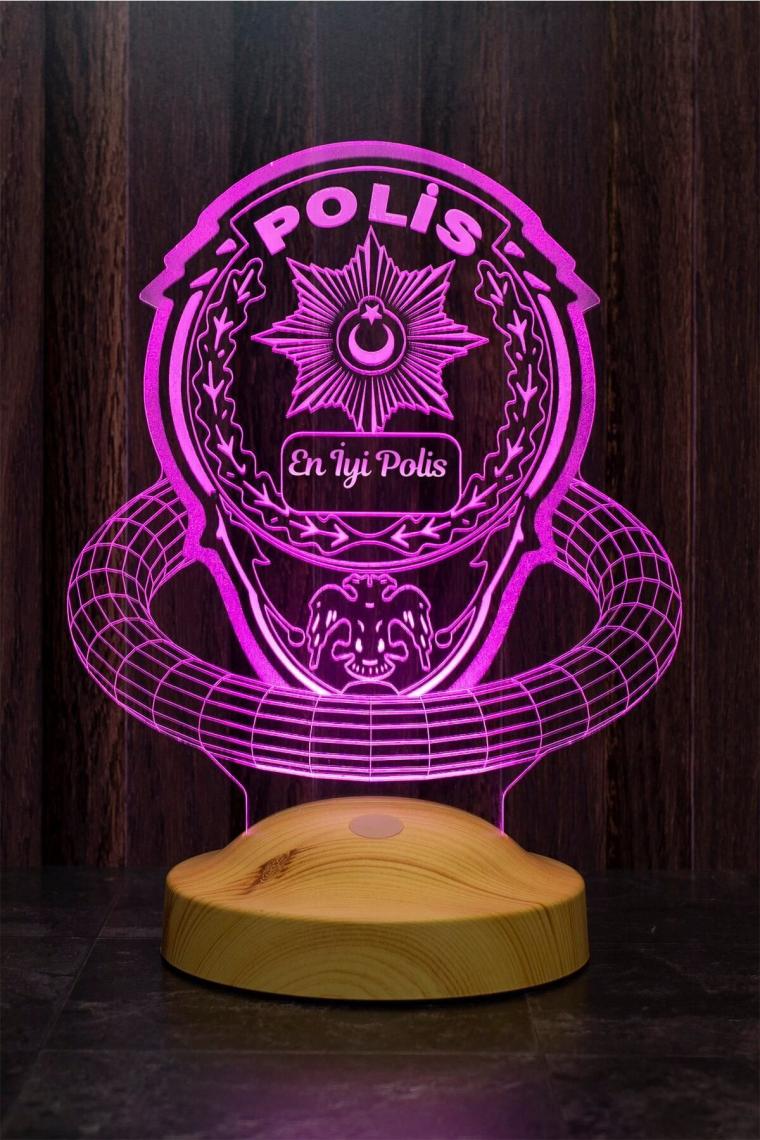 Polise Hediye, Polis Temalı Led Lamba, Komiser Hediyesi Lambası, Polis Haftası Hediyesi