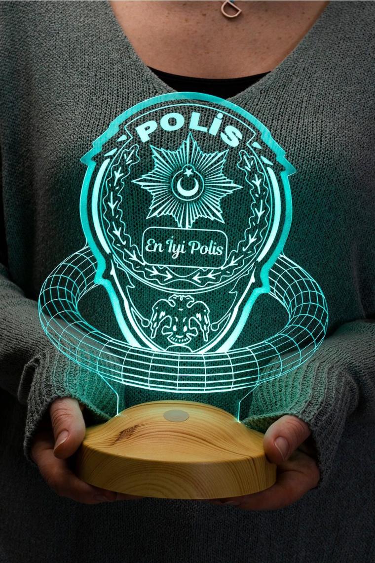 Polise Hediye, Polis Temalı Led Lamba, Komiser Hediyesi Lambası, Polis Haftası Hediyesi