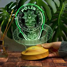 Polise Hediye, Polis Temalı Led Lamba, Komiser Hediyesi Lambası, Polis Haftası Hediyesi