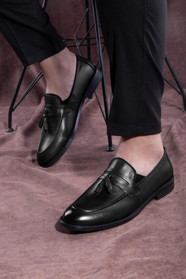 Quaste Hakiki Deri Erkek Klasik Ayakkabı, Loafer Klasik Ayakkabı, Makosen Ayakkabı