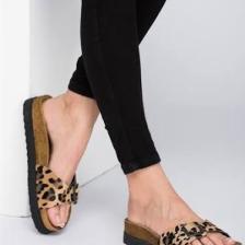 Fox Shoes Leopar Kadın Terlik D777824402