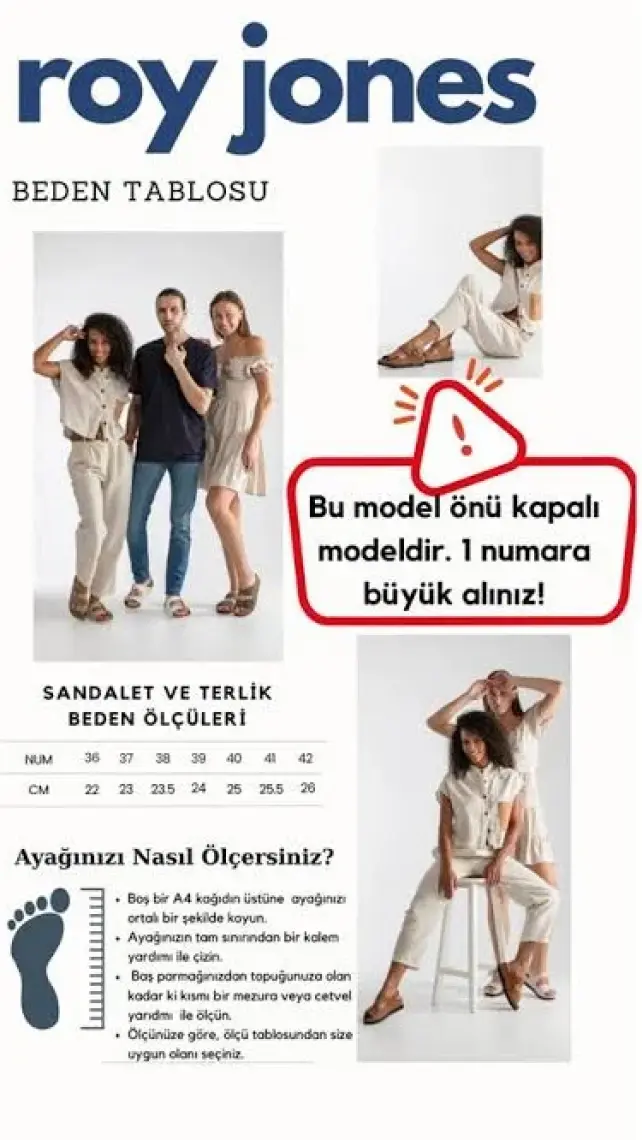 Roy Jones Royjones Kadın Terlik Modelleri Anatomik Günlük Sabo Terlik 1801