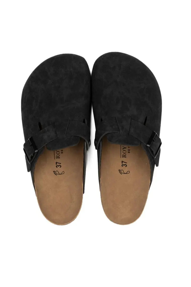 Roy Jones Kadın Ortopedik Yumuşak Tabanlı Terlik Önü Kapalı Paslanmaz Tokalı Kaymaz Sabo Ev Dışarı Terliği