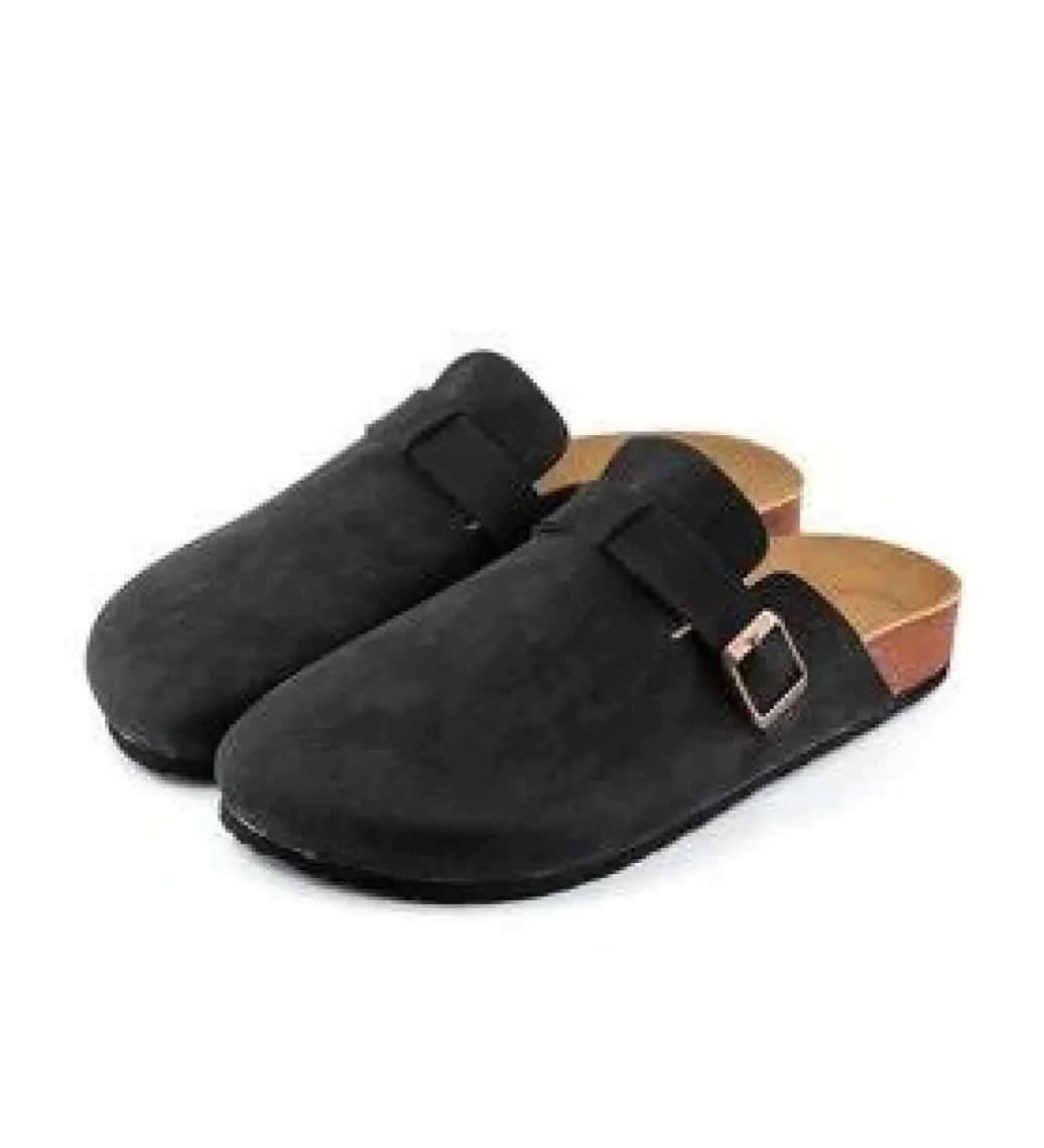 Roy Jones Kadın Ortopedik Yumuşak Tabanlı Terlik Önü Kapalı Paslanmaz Tokalı Kaymaz Sabo Ev Dışarı Terliği