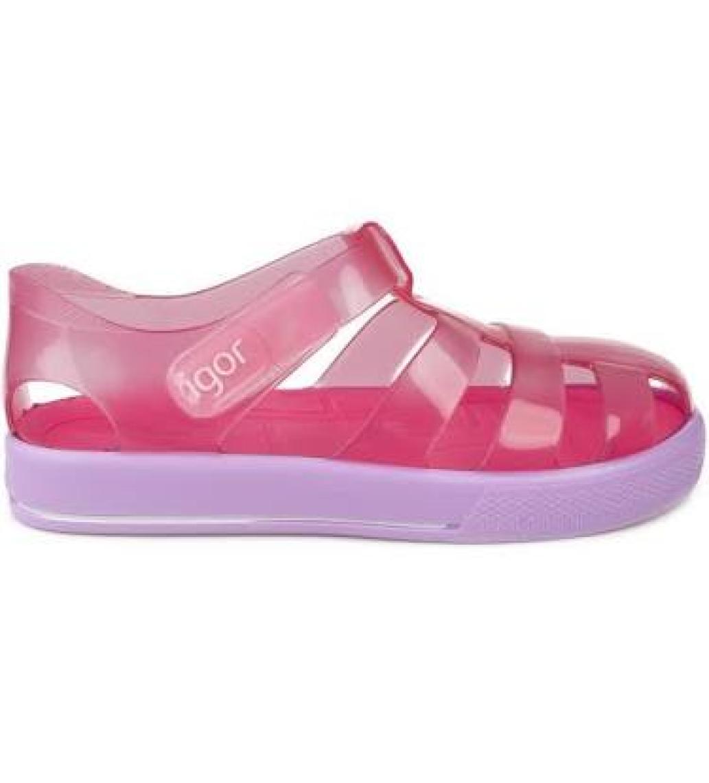 Igor S10270 Star Bicolor Çocuk Sandalet Fuşya-Lila
