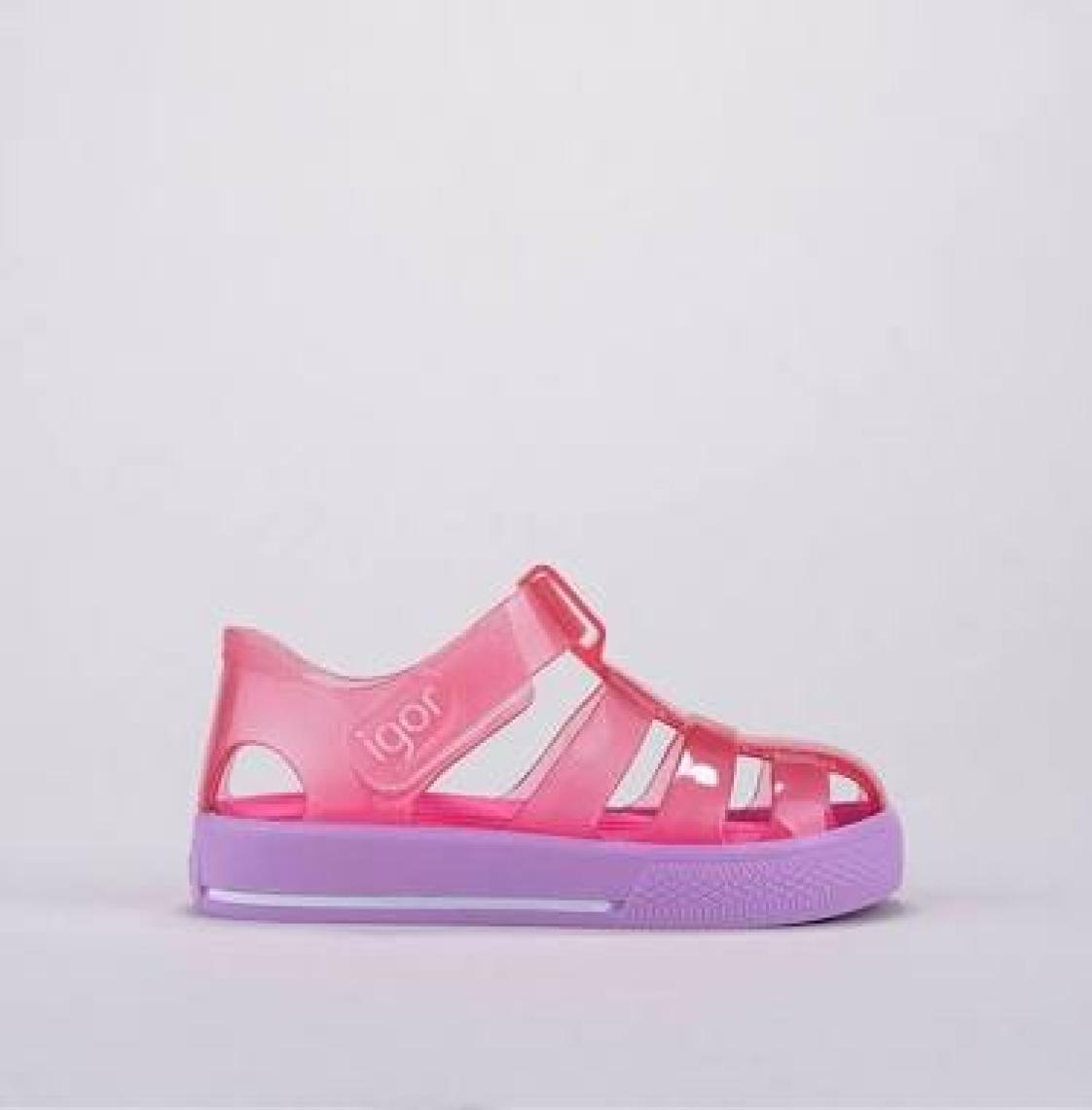 Igor S10270 Star Bicolor Çocuk Sandalet Fuşya-Lila