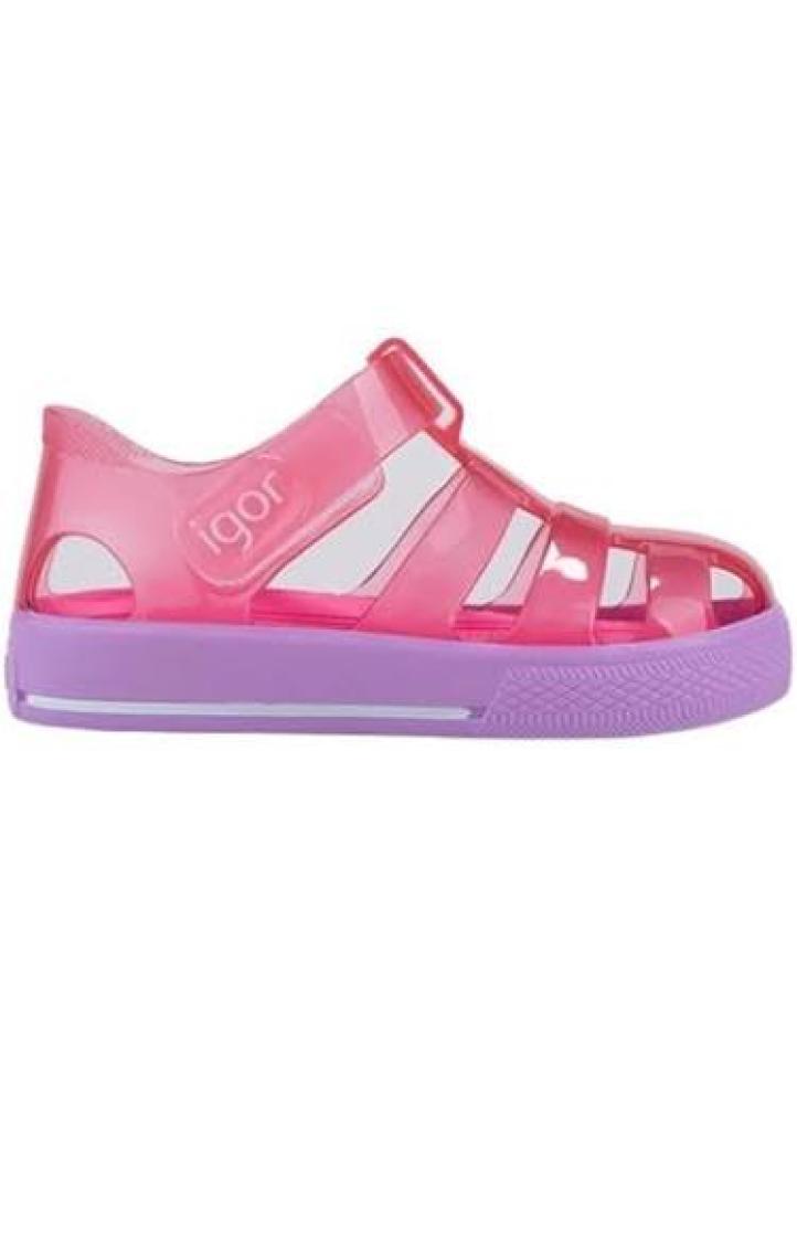 Igor S10270 Star Bicolor Çocuk Sandalet Fuşya-Lila