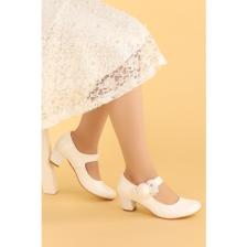 Kiko 751 Rugan Günlük Kız Çocuk 4 cm Topuk Babet Ayakkabı