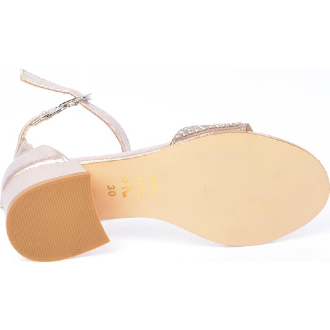 Kiko 765 Vakko Günlük Kız Çocuk 3 Cm Topuk Sandalet Pudra