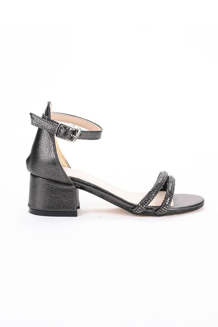 Kiko Kids 791  Taşlı Kız Çocuk 3 cm Topuklu Sandalet Ayakkabı