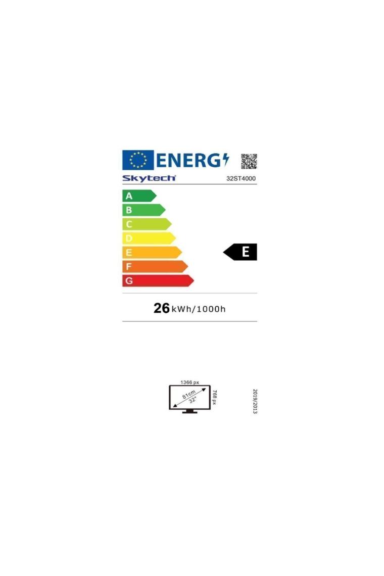 Skytech 32ST4000 32" 81 Ekran Dahili Uydu Alıcılı HD Ready LED TV