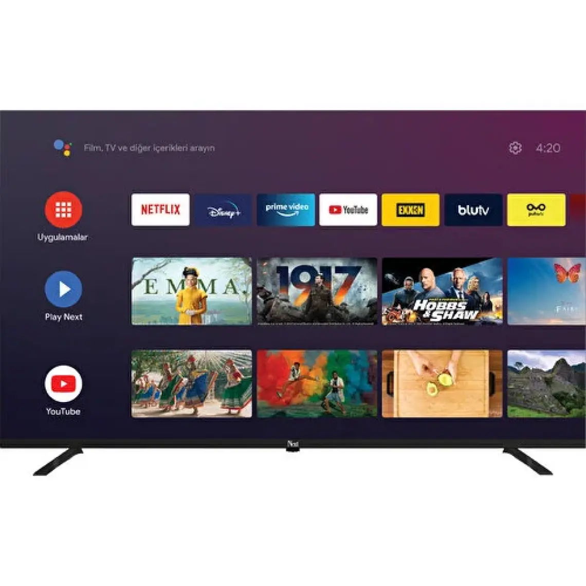 Next YE-65020GFSG5-4K 65" 165 Ekran Uydu Alıcılı 4K Ultra HD Google Android LED TV