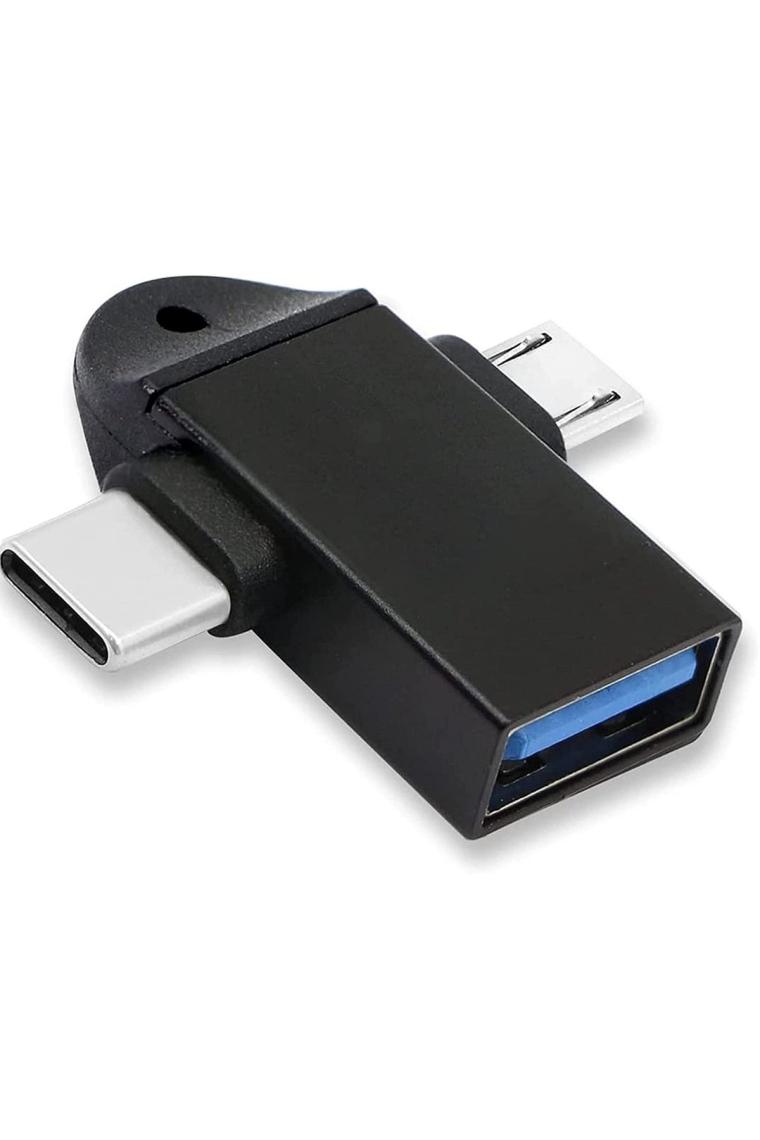 4965 Micro Usb Type-c 3 In 1 Dönüştürücü Çevirici Adaptör Otg