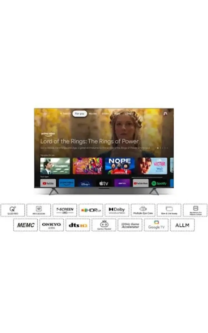 TCL 75T7BG 75" 190 Ekran Dahili Uydu Alıcılı 4K Ultra HD Smart QLED TV