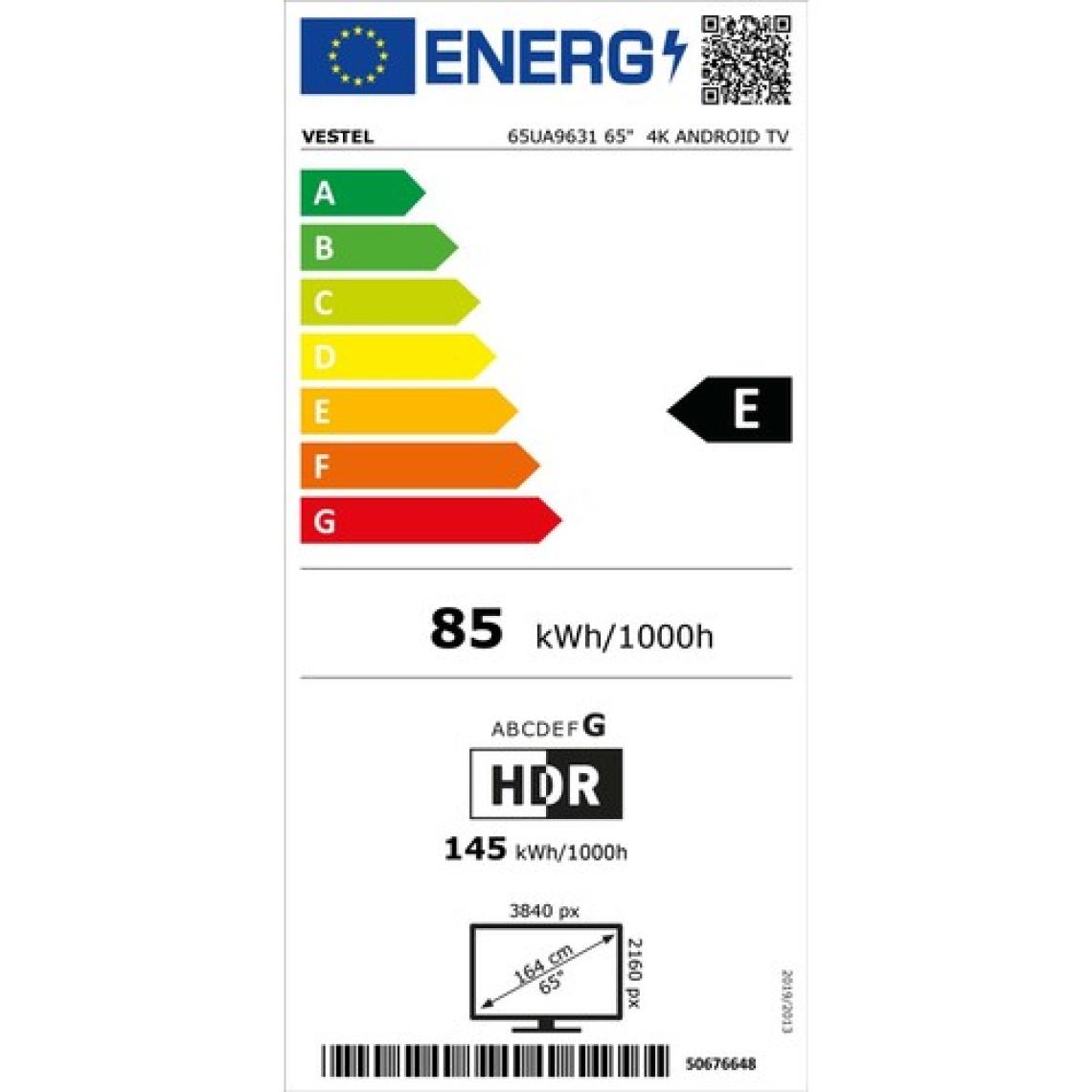 Vestel 65UA9631 4K Ultra HD 65" 165 Ekran Uydu Alıcılı Android Smart LED TV
