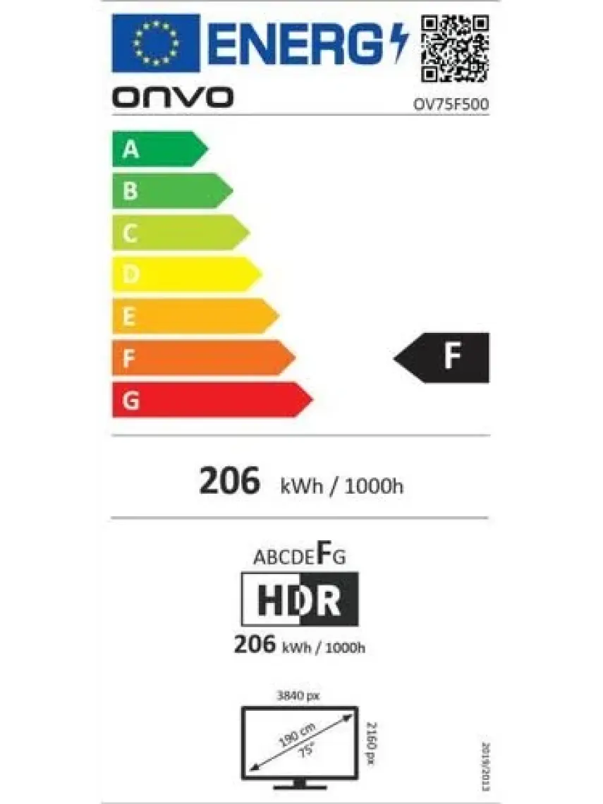 Onvo OV75F500 75" 190 Ekran Uydu Alıcılı 4K Ultra HD Smart LED TV