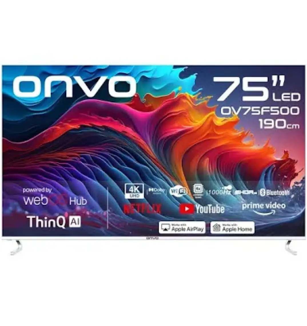 Onvo OV75F500 75" 190 Ekran Uydu Alıcılı 4K Ultra HD Smart LED TV