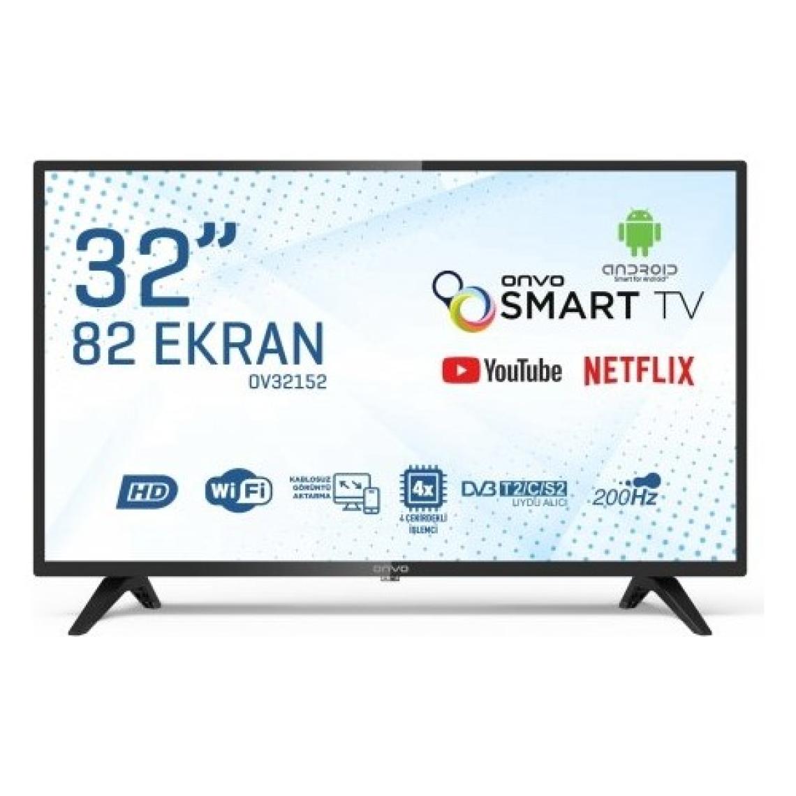 Onvo OV32152 32" 82 Ekran Uydu Alıcılı HD Android LED TV