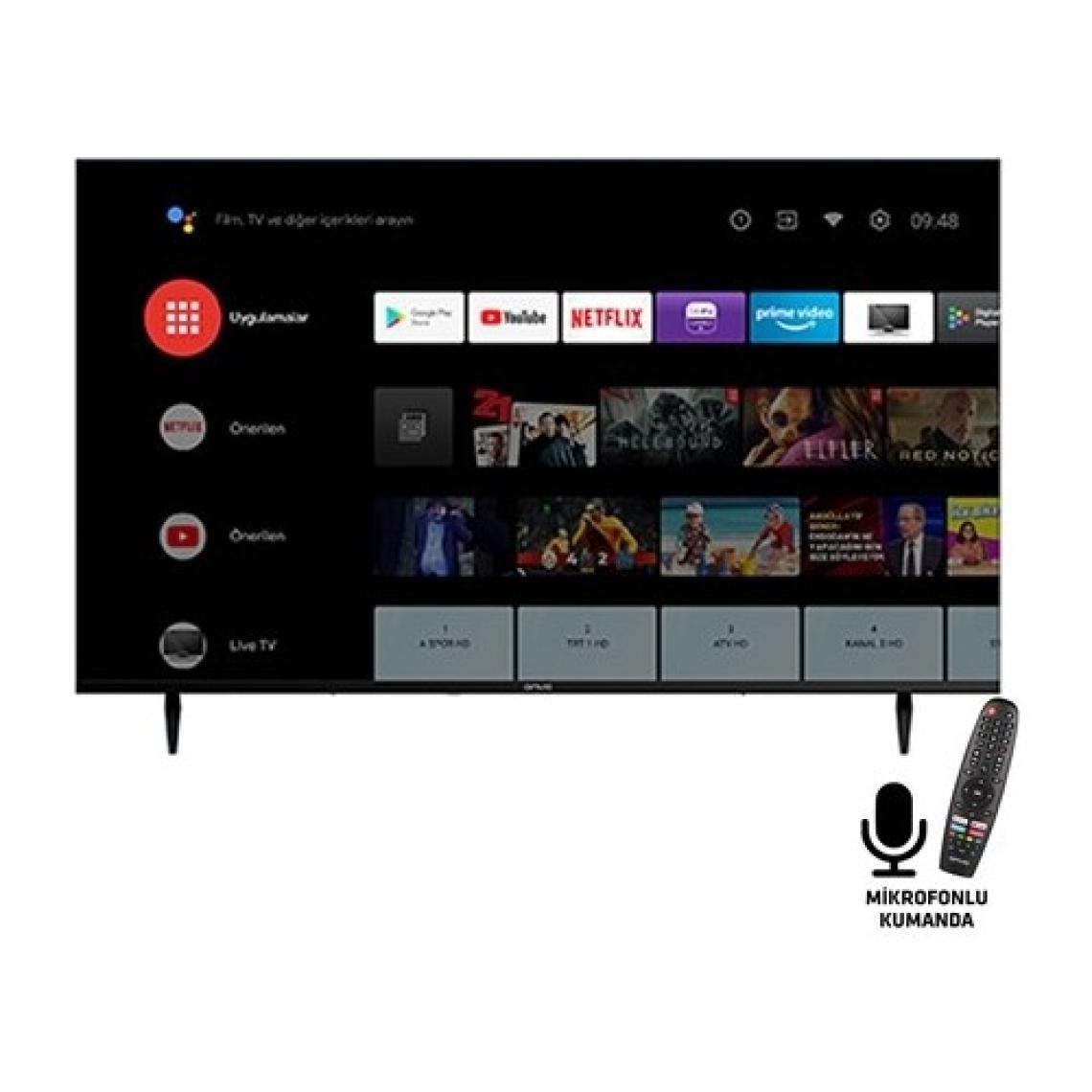 Onvo OV55F900  55" 139 Ekran Uydu Alıcılı Frameless 4K Ultra HD Android LED TV