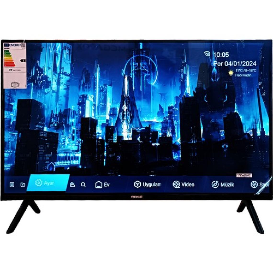 Rose ATV-332 32" 81 Ekran Dahili Uydu Alıcılı HD Ready Smart LED TV