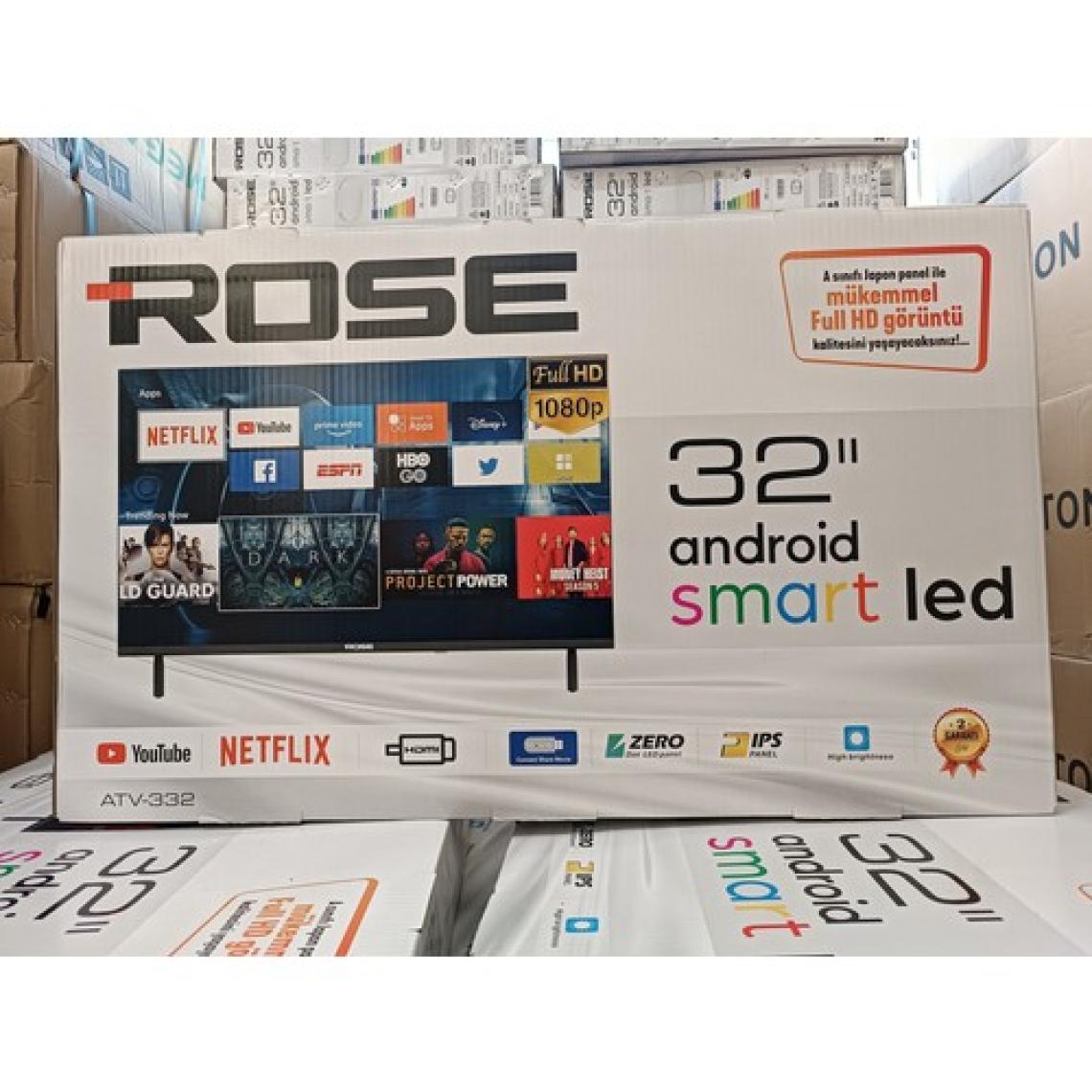Rose ATV-332 32" 81 Ekran Dahili Uydu Alıcılı HD Ready Smart LED TV