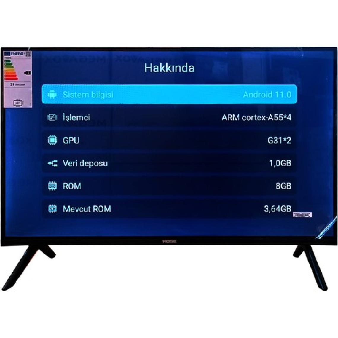 Rose ATV-332 32" 81 Ekran Dahili Uydu Alıcılı HD Ready Smart LED TV