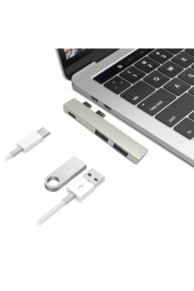 Macbook Pro Air Için 2x Usb 3.0 Type-c Şarj Hub Adaptör Çevirici