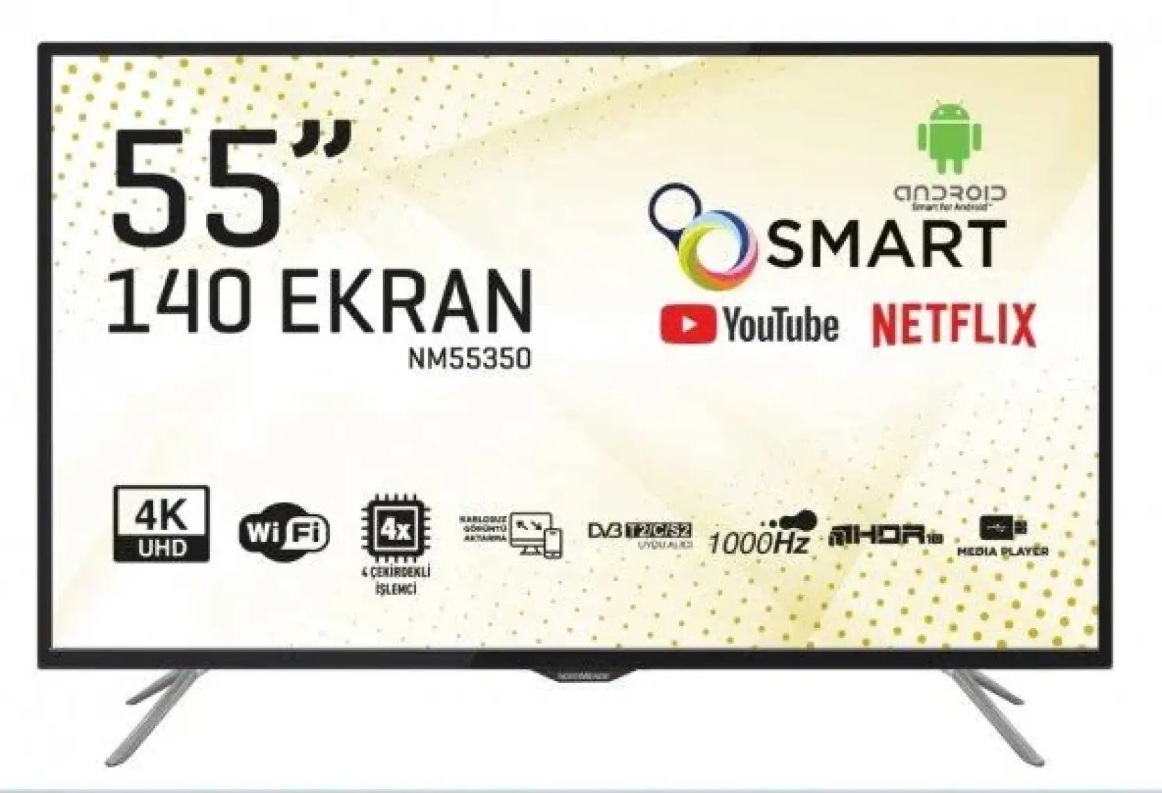 Nordmende NM55350 55" 139 Ekran Uydu Alıcılı 4K Ultra HD Smart LED TV