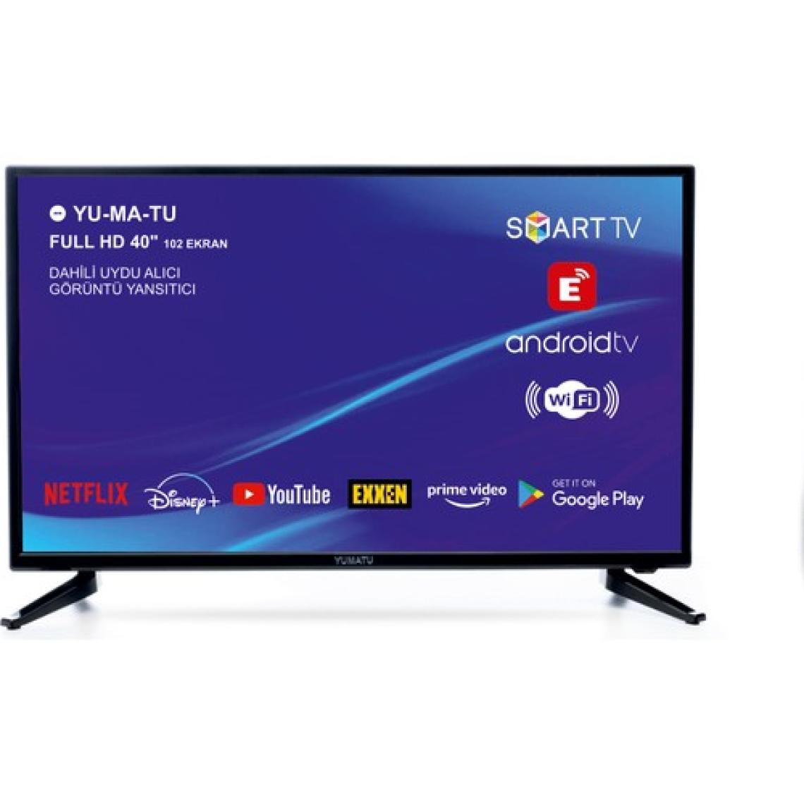Yumatu 40" 101 Ekran Uydu Alıcılı FULL HD Android Smart LED TV