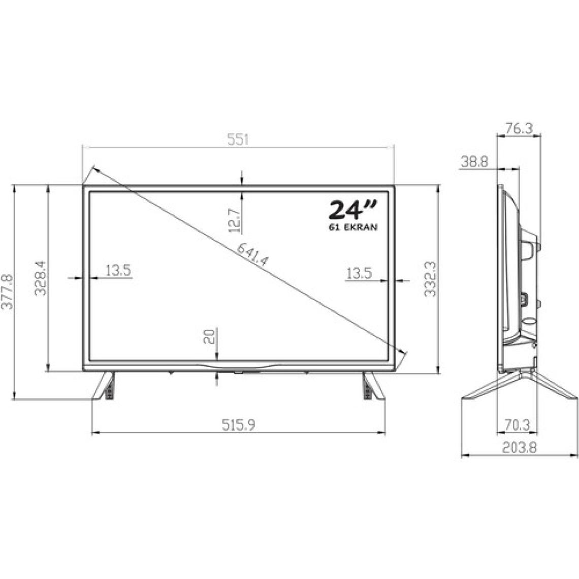 Strong MS24EC2000 HD 24" 61 Ekran Uydu Alıcılı LED TV