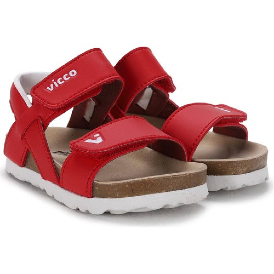 Vicco 321.22Y.178 Misha Günlük Cırtlı Kız/erkek Çocuk Sandalet Ayakkabı Kırmızı