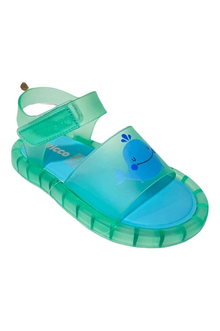 Vicco Jelly Patik Işıklı Sandalet Yeşil