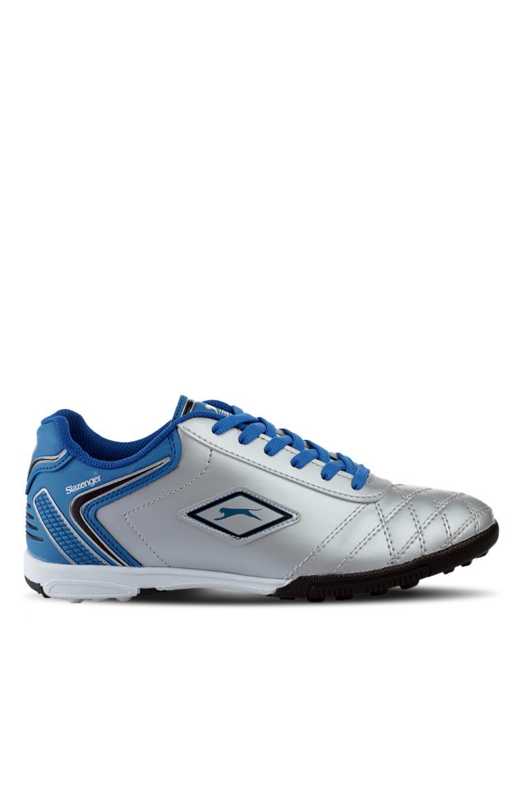 Slazenger HUGO HS Erkek Çocuk Halısaha Futbol Ayakkabısı Gri / Mavi