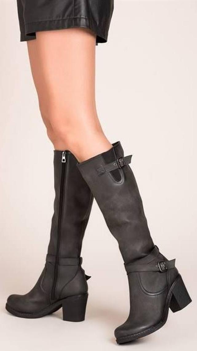 Fox Shoes Gri Kadın Çizme C674250109