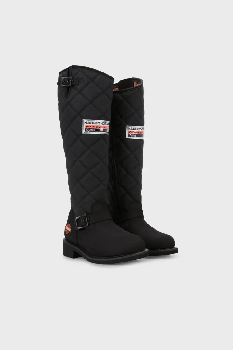 Harley Davidson Laconia Hi 646 Black Nubuk Kadın Çizme