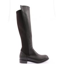 DGN 501 Kadin Arkasi Stretch Yani Fermuarli Knee High Flats Çizme 20K