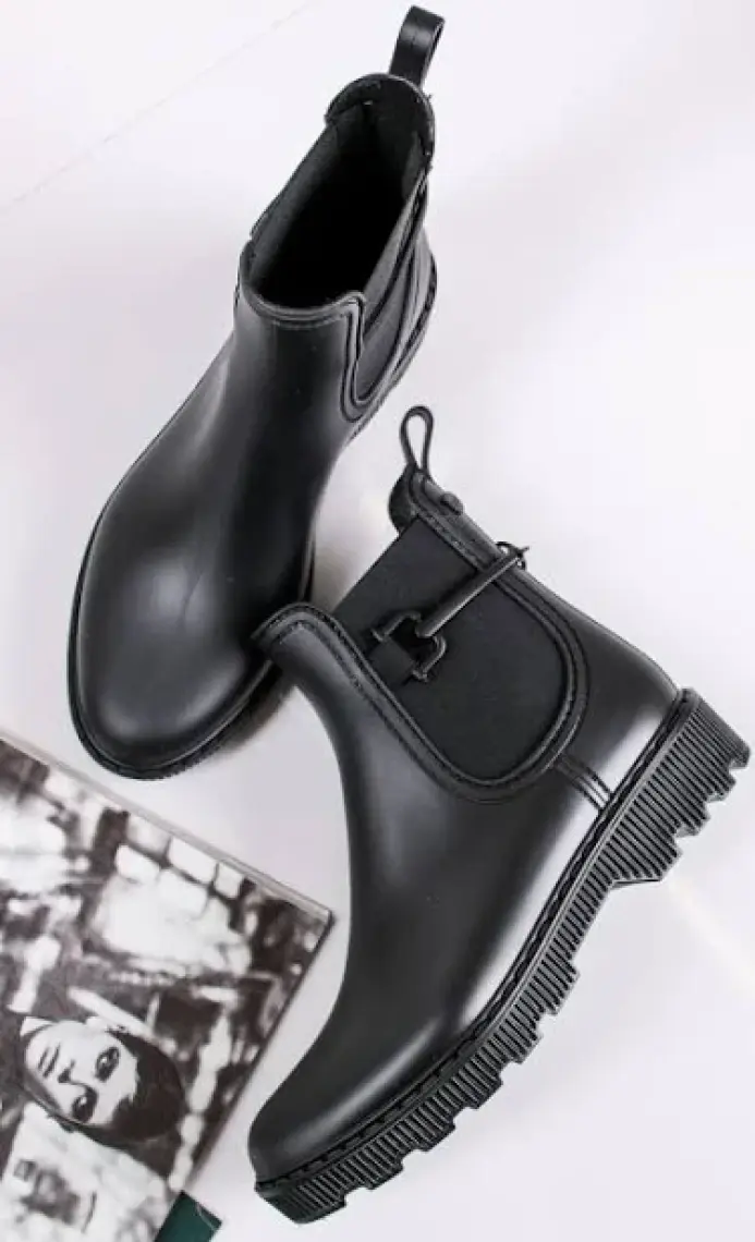 Igor W10264 Soho Metal Kadın Siyah Yağmur Çizmesi