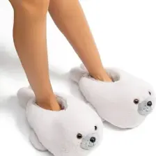 Twigy Foka Kadın Hayvanlı Panduf Gri 36/41 EE0545