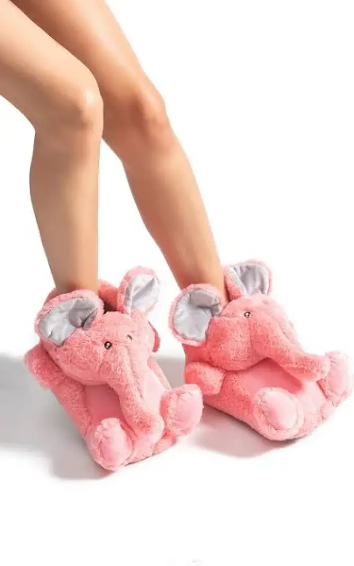 Twigy Elephant-2 Kadın Hayvanlı Panduf Pembe 36/41 AA0638